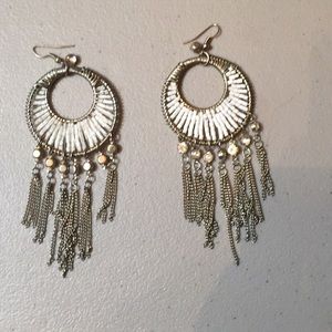 White earrings